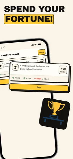 The money screen showing career earnings